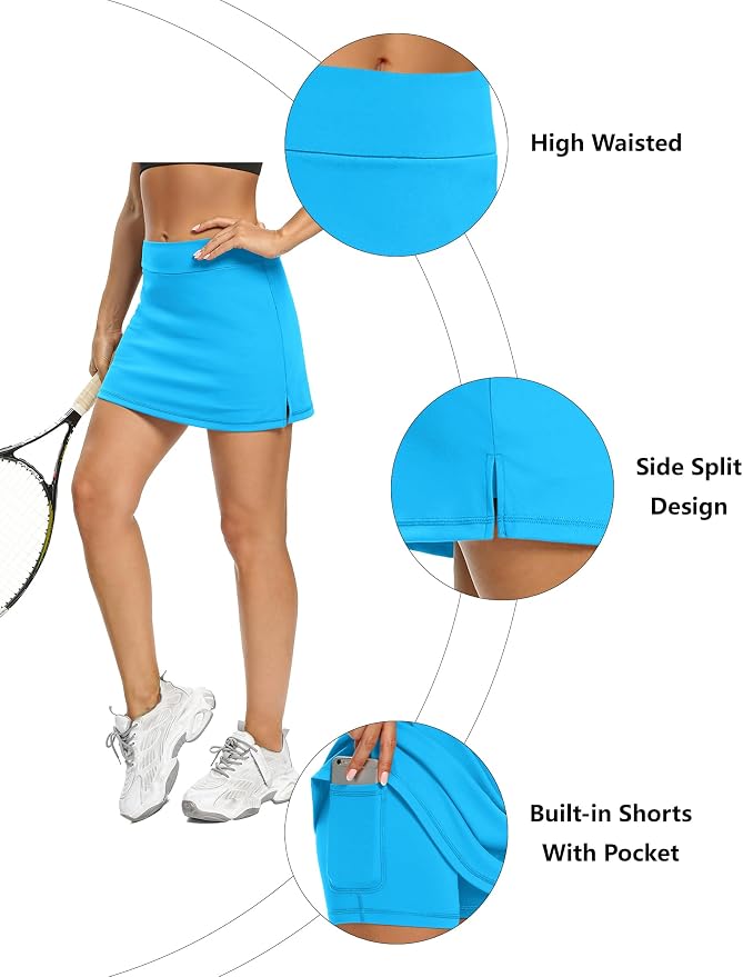 LouKeith Tennis Skirts for Women Golf Athletic Activewear Skorts Mini Summer Workout Running Shorts with Pockets