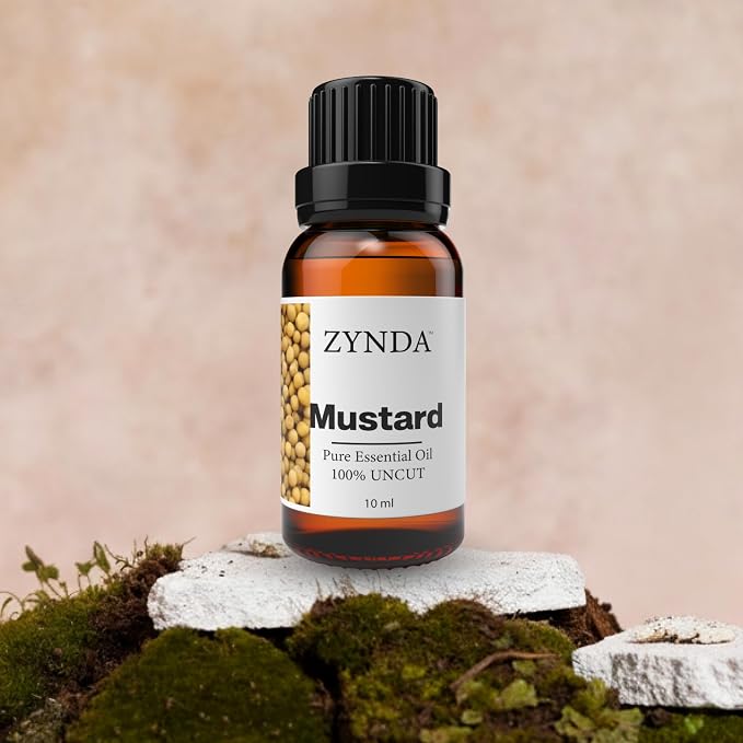 Mustard Oil - 100% Pure & Natural | Mustard Oil for Hair, Skin & Massage | Lab Tested Organic Essential Oils for Hair Growth & Eyebrows - 10ml
