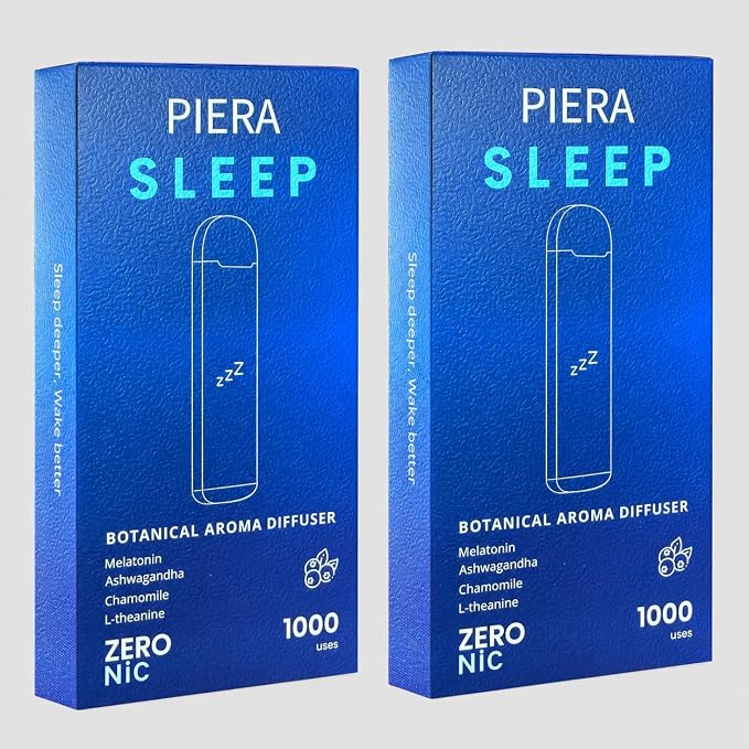PIERA Botanical Aroma Diffuser Set, Plant-Based Botanical Scent, Non-Electronic Personal Fragrance Accessory, Detox, Sleep & Energy, 3 Sticks, 1 Pack (2, Sleep)