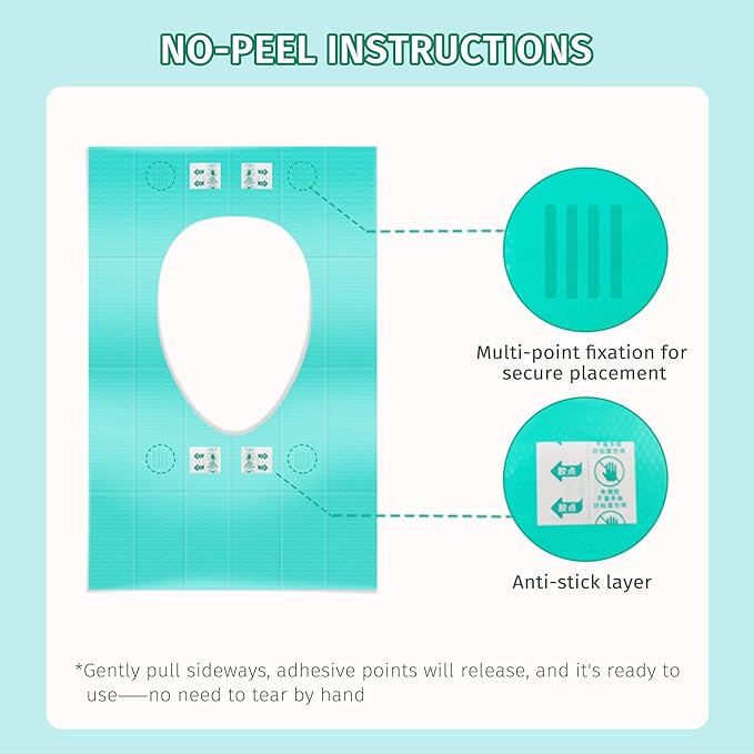 Toilet Seat Covers Disposable 40 Pack, Full Coverage Waterproof Toilet Seat Cover for Adults and Kids Potty Training,Travel Accessories for Public Restrooms