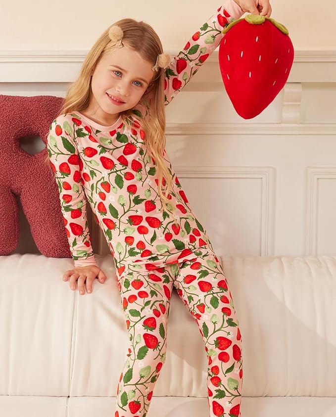 Bamboo Viscose Toddler Girls Kids Pajamas Unicorn Mermaid Pjs Long Sleeve Snug fit 12M-8Y 2pcs Soft Jammies