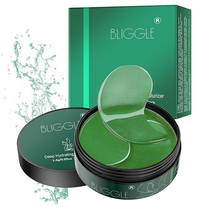 Under Eye patches (64 pcs)-Green Tea Eye Mask with Hyaluronic Acid, Cooling Eye Care for Puffy Eyes & Dark Circles Treatments,Reduce Under Eye Bags and Smooth Wrinkles