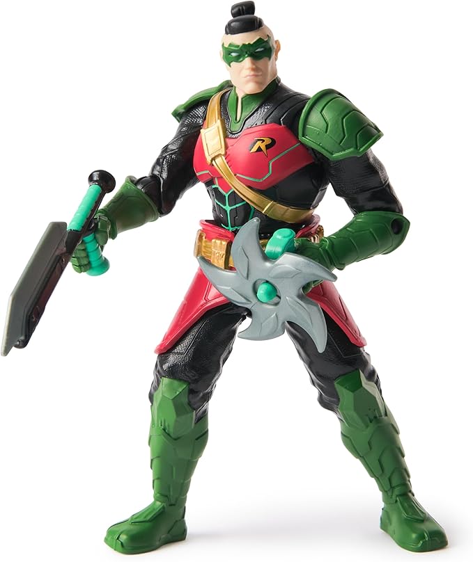 DC Comics, Batman™ Battle Clash 6” Ninja Strike Robin Action Figure with 2 Ninja Accessories, Super Hero Kids Toys for Boys and Girls Ages 3 & Up