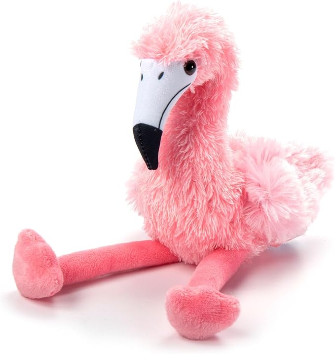 The Petting Zoo Flamingo Stuffed Animal Plushie, Gifts for Kids, Scoopz Wildlife Animals, Pink Flamingo Plush Toy, 8 inches