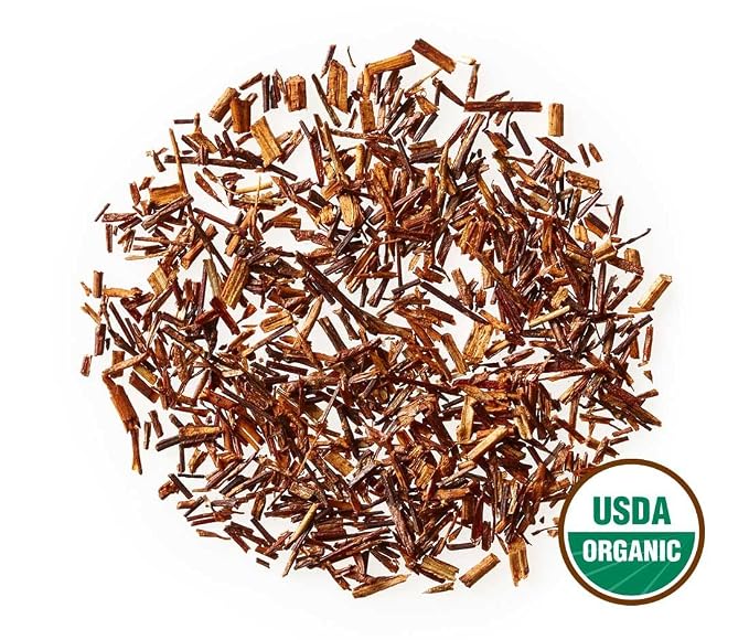 Golden Moon Organic Rooibos Tea Travel Tin – 30 Servings Caffeine Free | Organic South African rooibos – naturally caffeine-free, full-bodied, low tannin. Airtight travel tin, 30 servings.