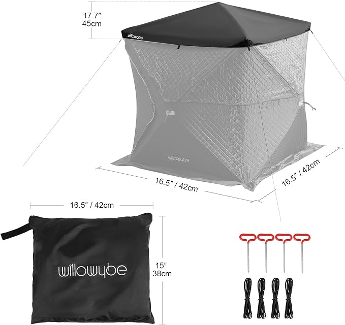 WILLOWYBE Sauna Tent Protection Cover | Heat-Resistant, Waterproof | Durable, Secure | Fits Sauna Tents | Easy Setup