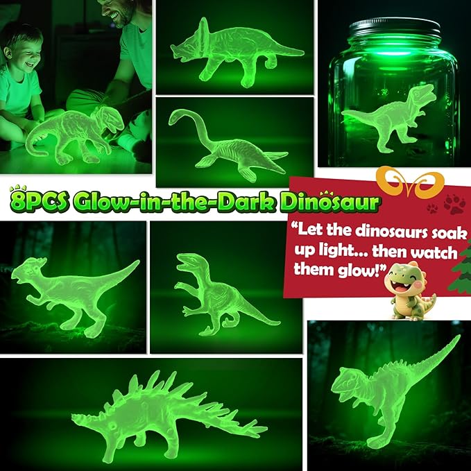 Advent Calendar 2025 Kids Dinosaur Toys for Boys 4-6 6-8 8-12, Kids Toddler Toys for 3+ Year Old Boy, 24 Dinosaur Surprise Christmas Birthday Gifts for Boys Girls, Party Favor for Dinosaur Lovers