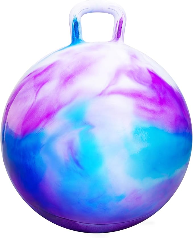 PlayZap Hopper Balls for Kids 6-12, 20 Inches Bouncy Ball with Handle, 20" Inflatable Bouncing Hopper, 50cm Bouncing Toys, Outdoor Hopping Toys for Girls Boys Gifts