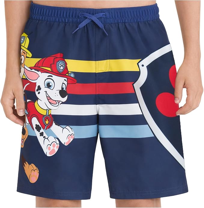Nickelodeon Boys Swim Trunks - Paw Patrol TMNT Quick Dry Graphic Boys Swim Shorts for Toddler and Little Boy
