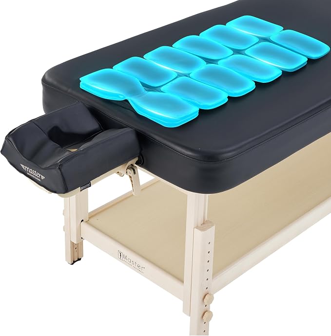 AirMaster-I 30" Professional Stationary Massage Bed | AirWave Compression & Full-Body Stretching | 3D Lumbar Traction Support | Spa & Home Wellness Table - Black/Natural