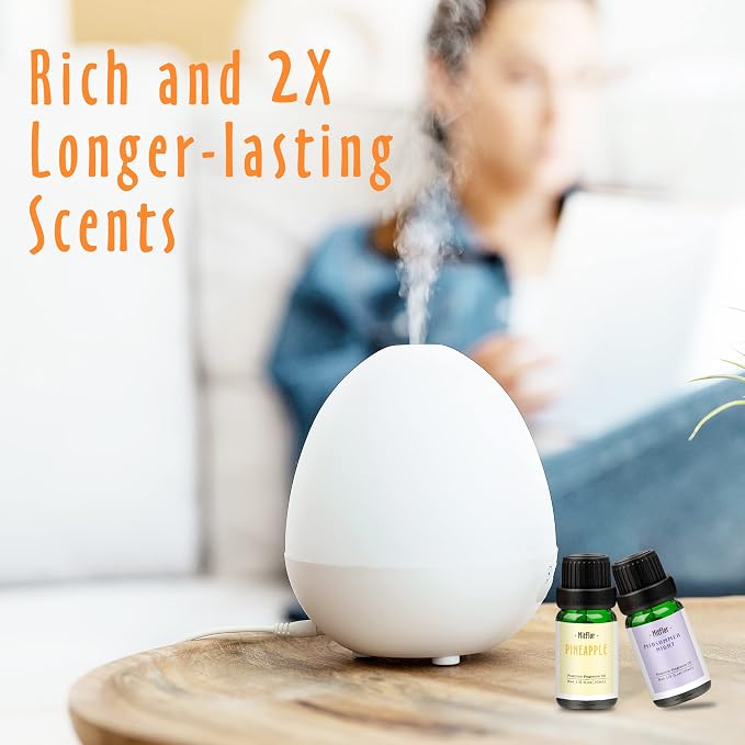 Summer Essential Oils for Diffusers for Home, MitFlor Fragrance Oil Set, Soap & Candle Making Scents, 6x10ml with Ocean, Midsummer Night, Pineapple and More, Aromatherapy Diffuser Oil Gift Set