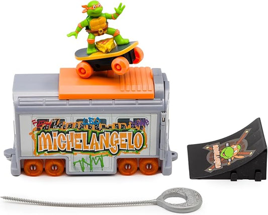 Teenage Mutant Ninja Turtles 5" Switch Kick Subway Launcher Michelangelo Ages 3+ Shredding Action Figure