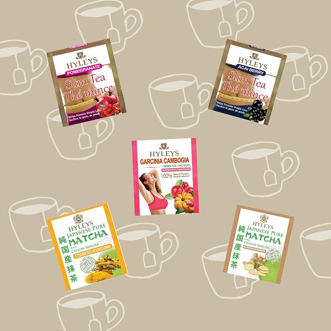 HYLEYS 14 Day Weight Loss Tea – 42 Tea Bags (12 Pack - 504 Tea Bags Total) – Garcinia Cambogia, Matcha Green Tea, Senna & Natural Flavors – Supports Weight Loss, Digestion & Metabolism