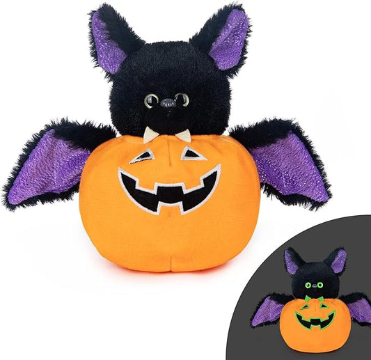 My OLi Plush Pumpkin Stuffed Bat Toy Glow in The Dark Detachable Bat Plush with Cute Pumpkin for Kids Babies & Toddlers Fun & Spooky Decorations