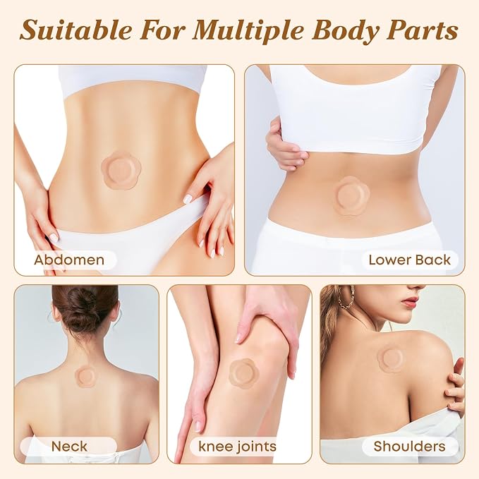 100PCS Castor Oil Patches, Disposable Self-Adhesive Pack Wraps, Organic Cotton Leak-Proof Belly Button Patch, Breathable & Skin-Friendly for Waist, Back, Neck - No Wash Needed