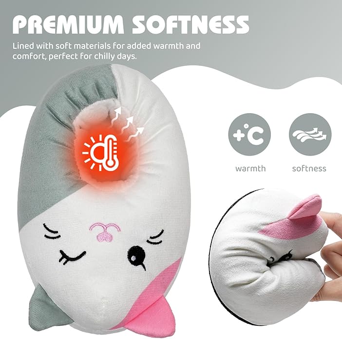 IceUnicorn Toddler Slippers Kids Cute Funny Animal House Shoes Girls Boys Christmas Fluffy Bedroom Indoor Slipper, Cat, Bunny, Unicorn, Axolotl, Fox