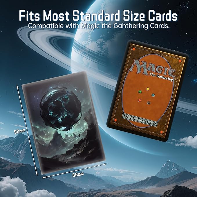 MTG Card Sleeves - Swamp - Planet Basic Lands Series - Ultra Clear Front & Matte Finish Back, 100 Count Standard Size Matte Art Sleeve for Magic The Gathering