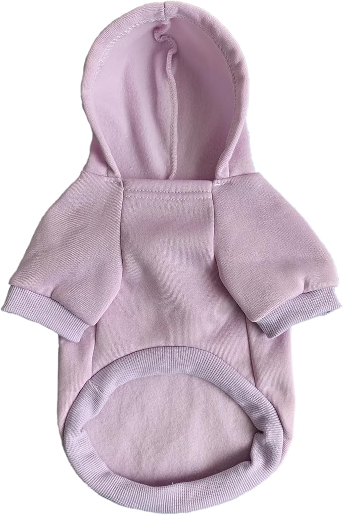 Jecikelon Winter Printed Dog Hoodies Sweatshirts Warm Clothes for Small Dogs Chihuahua Coat Puppy Clothing Cat Custume (Light Purple, Medium)