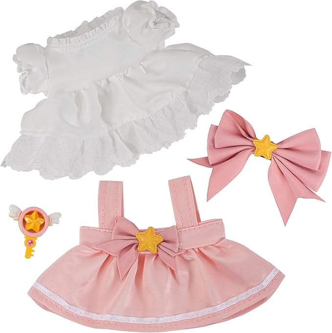 17cm Doll Clothes,6.7 Inches(15-17cm ) Cute Clothes Suitable for Dolls Accessories, 4-Piece Clothes for Dolls Outfit (NO Doll) (Pink Princess)
