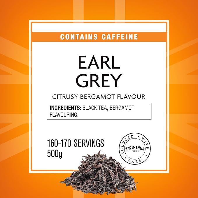 Twinings Earl Grey Loose Leaf Black Tea, 17.64 Ounce (500g) Tin, Caffeinated, Enjoy Hot or Iced