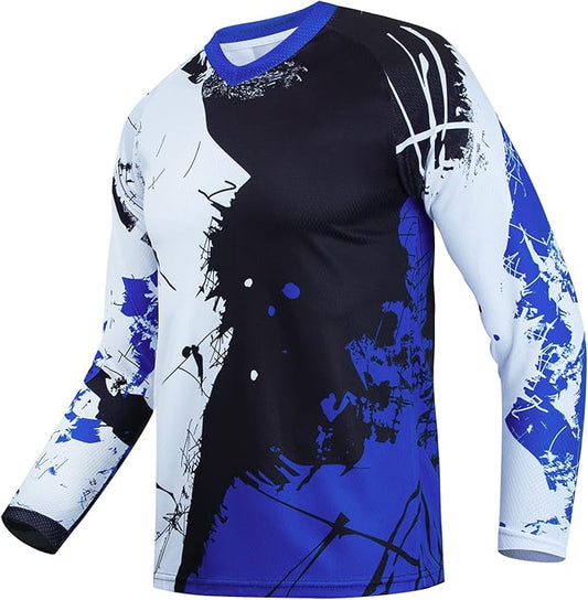 Kids Cyling Jersey,Youth Dirt Bike Jersey Boys Bicycle Shirt Girls Motorcycle Motocross Long Sleeve Off-Road Downhill Tops