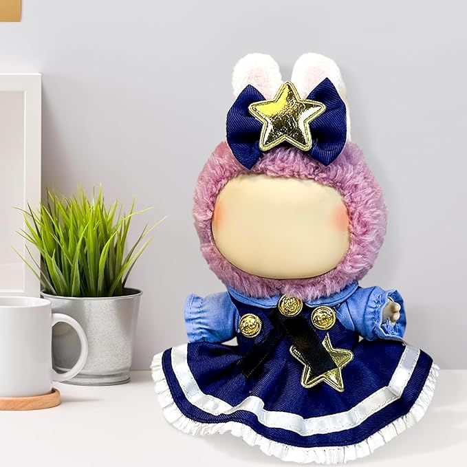 Clothes Fit for 17CM Doll, Fashion Doll Clothes Outfit Set Cute Theme Designer Toys Dress Accessories for Collector Fans Display (Bunny Police)