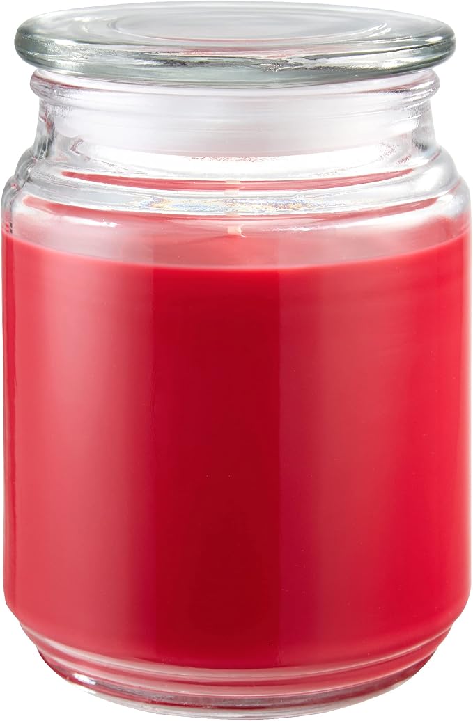Candle-lite Scented, Apple Cinnamon Crisp Fragrance, One 18 oz. Single-Wick Aromatherapy Candle with 110 Hours of Burn Time, Red Color
