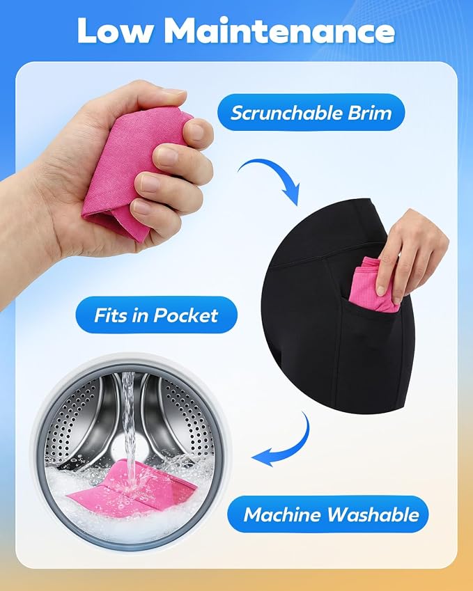 Sport Sun Visor Hat for Women Men - Lightweight Stretchy Polyester Spandex Quick Dry Sweatband Wrinkle Resistant