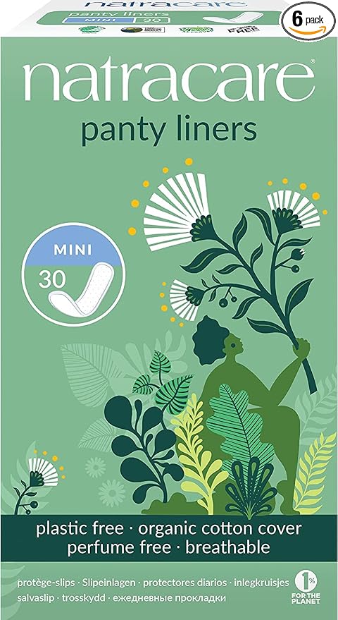 Natracare Panty Liners Mini 30 Count (6 Pack)