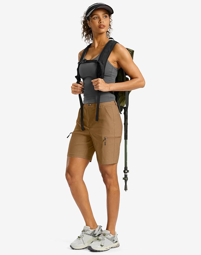 G Gradual Women's 7"/9" Hiking Cargo Shorts Quick Dry Lightweight Golf Outdoor Work Summer Travel Shorts with Pockets