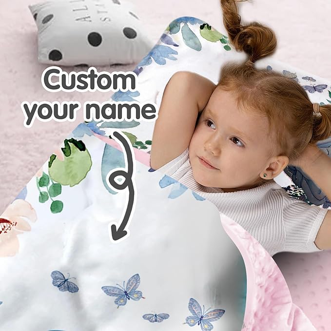 Personalized Toddler Nap Mat for Girls – Custom Name Kids Nap Mat – Daycare Sleeping Mats with Removable Pillow and Soft Minky Dot Blanket for Preschool, Travel, Kindergarten