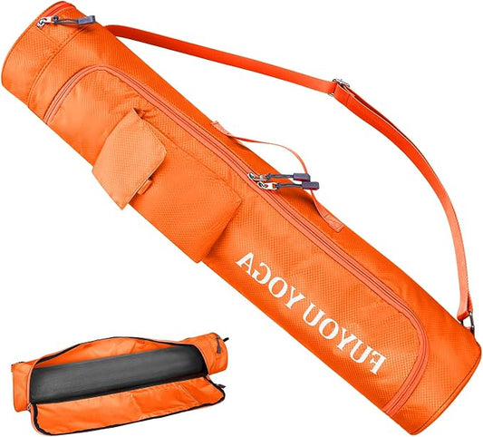 Upgrade Yoga Mat Bag, Waterproof Yoga Gym Bag Tote Bag with Adjustable Strap, Multi-Pockets Yoga Mat Carrier for Gym, Fitness