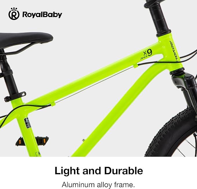 RoyalBaby Kids Mountain Bike for Boys and Girls, Ultra-Light Aluminum 20-26 Inch Wheel Bicycle for 6-14 Years Old Children, 7/21-Speeds Drivetrain