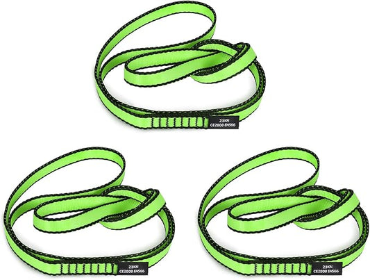 18MM Nylon Climbing Sling Runner 23KN CE2008/EN566 Strong Webbing Straps for Rock Climbing,Mountaineering, Rappelling, Swing, Yoga Hammock etc