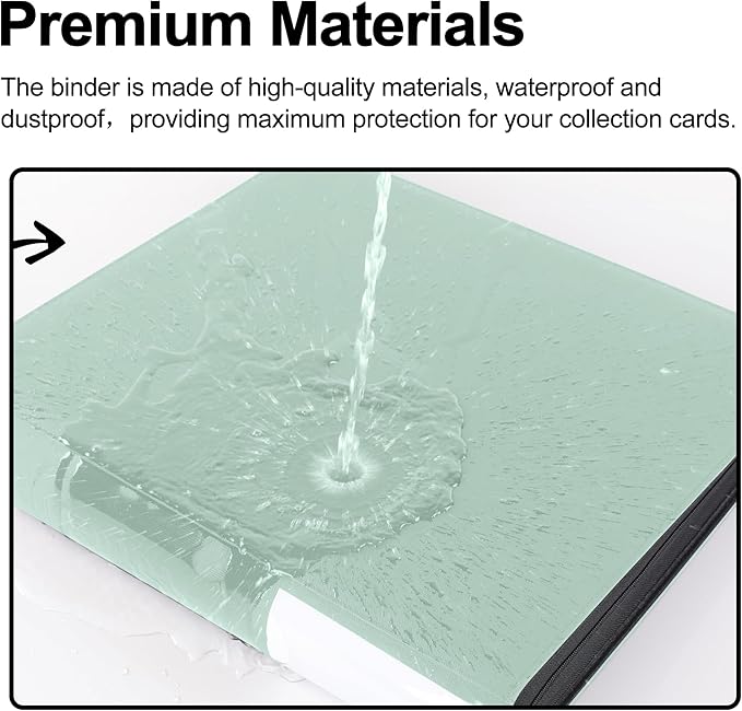 Top Loader Binder for Cards, 9 Pocket, Holds Up to 360 Toploaders with Ringless 20 Double-Sided Sleeves, Side Loading Top Loader Card Binder with Zipper for Trading Sports Cards in 3" x 4" Toploaders