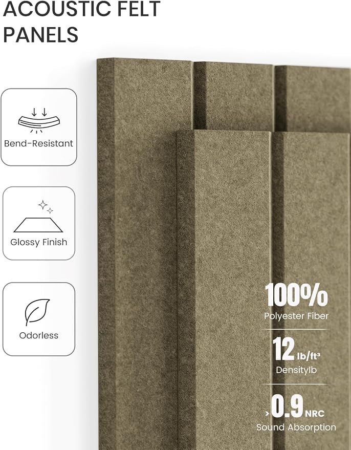 Fluxynara 48" x 36" Large Felt Bulletin Board, Earth Brown | 12 Pack Cork Board Alternative with 60 Safe Adhesive Tabs, Pin Boards for Wall Decor, Home, Office, Classroom,Dorm