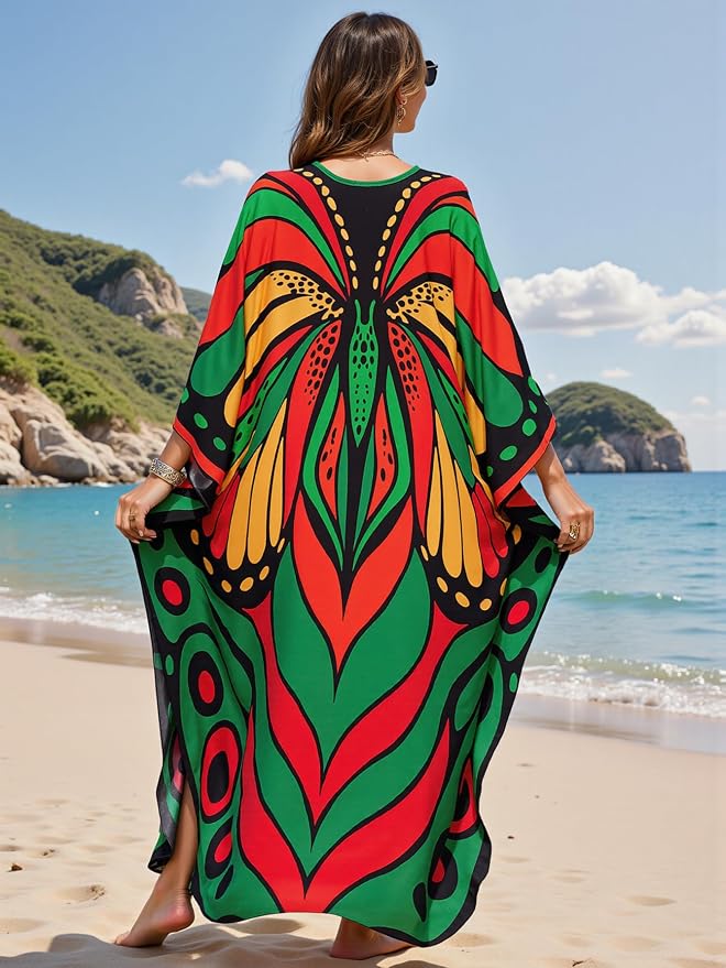 Mumu Dresses for Women Plus Size, Bohemian Kaftan Beach Cover Up Long Maxi Nightgown Soft Loungewear