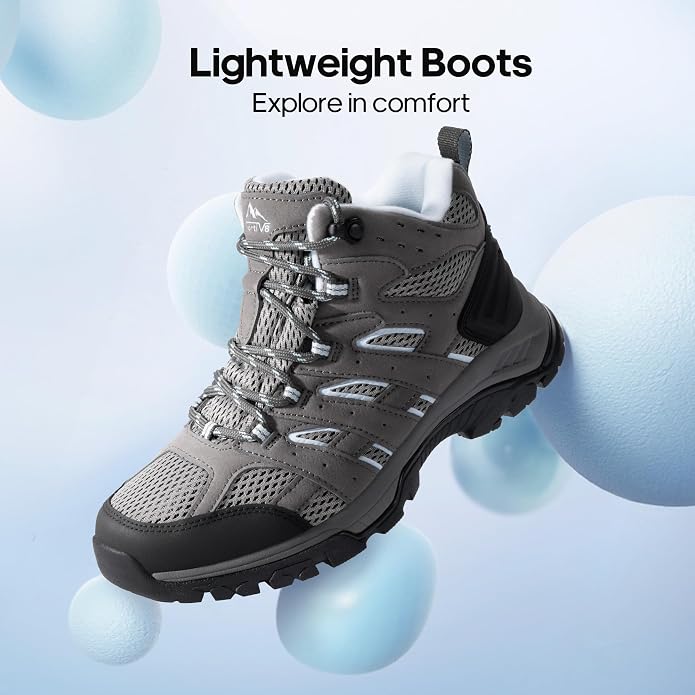 NORTIV 8 Women's Waterproof Hiking Boots Outdoor Ankle Trekking Mid Backpacking Mountaineering lightweight boots