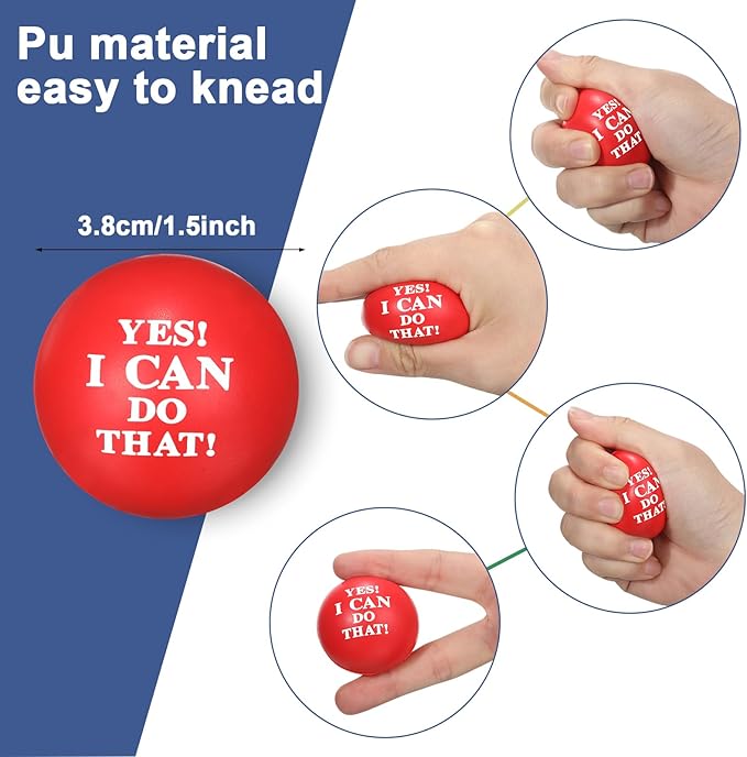 Chivao 160 Pcs Motivational Stress Balls Colorful Foam Inspirational Quotes Anxiety Relief Balls Small Funny Stress Relief Hand Exercise Gifts for Adults Teams Motivating Encouraging (Motivated)