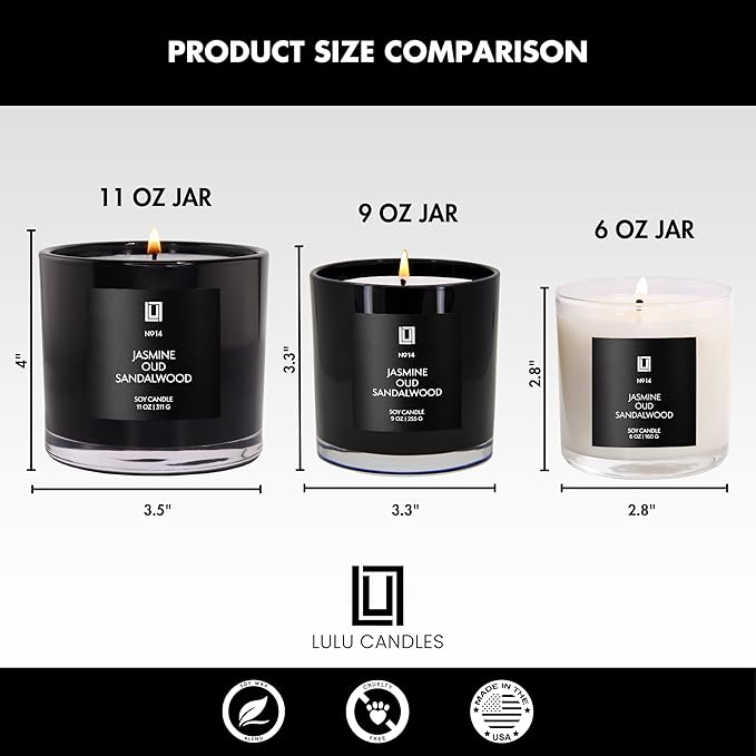 Lulu Candles | Cinnamon Pecan Swirl | Luxury Scented Soy Jar Candle | Hand Poured in The USA | Highly Scented & Long Lasting (9 Oz.)