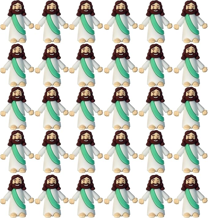 Mini Jesus Figures, Set of 30pcs Action Figures Little Jesus Figures, Tiny Jesus Figures to Hide and Seek Religious Gifts for Easter Egg Stuffers