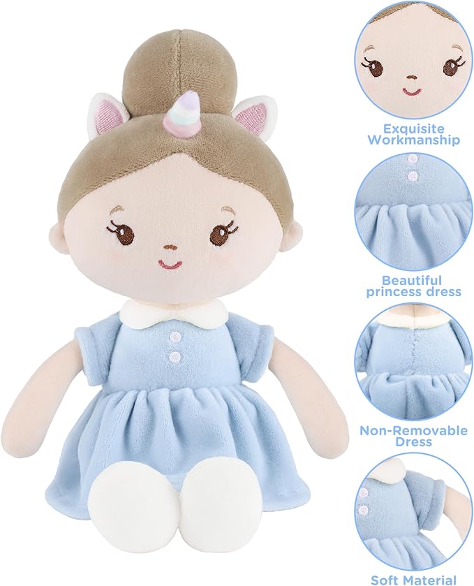 Soft Plush Baby Doll for Girls (12") - My First Baby Doll Gift for Girls, Toddlers & Infants, Machine Washable Rag Doll Toy - Sweet Dream Girl