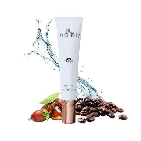 Tru Alchemy Eye Elixir Cooling Eye Treatment Cream - Dark Circle Eye Cream for Puffiness and Bags Under Eyes - Caffeine, Hyaluronic Acid, Vitamin C