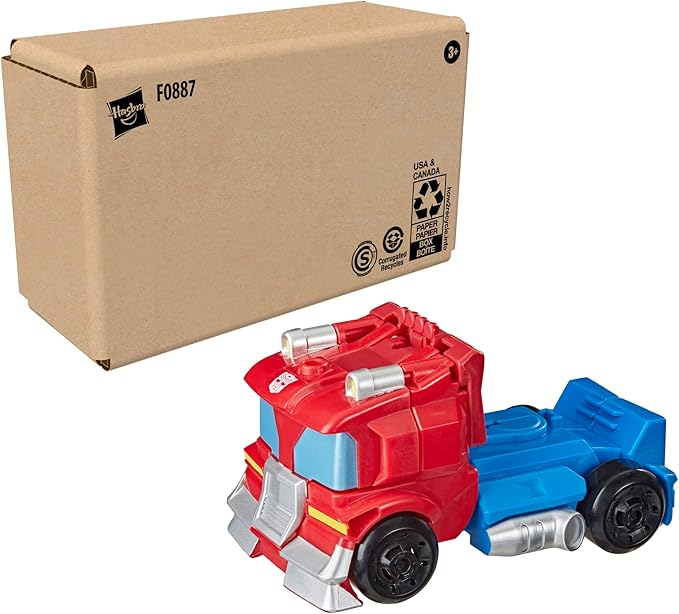 Transformers Playskool Heroes Rescue Bots Academy Team Optimus Prime, 4.5-Inch Action Figure, Kids Converting Robot Toy, Ages 3+ (Amazon Exclusive)