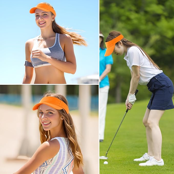 Marrywindix 1 Piece of Sport Wear Athletic Visor Sun Sports Visor Hat Visor Adjustable Cap for Women and Men