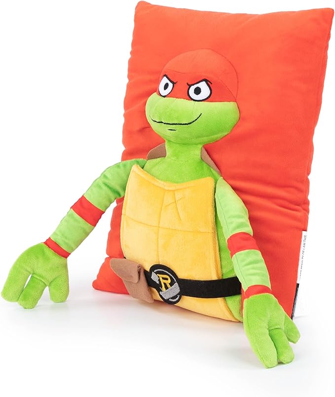 Jay Franco Nickelodeon Teenage Mutant Ninja Turtles Raphael 3D Snuggle Pillow - Super Soft Plush Pillow - Measures 13 Inches