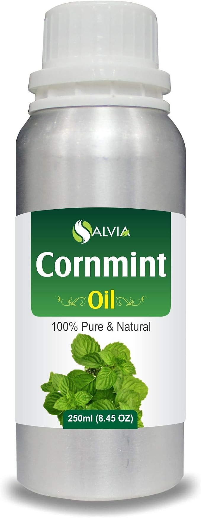 Salvia Cornmint Oil Cosmetic Grade (250 ml / 8.45 fl oz) - Minty Aromatic Oil for Skin Hair Massage & DIY Formulations