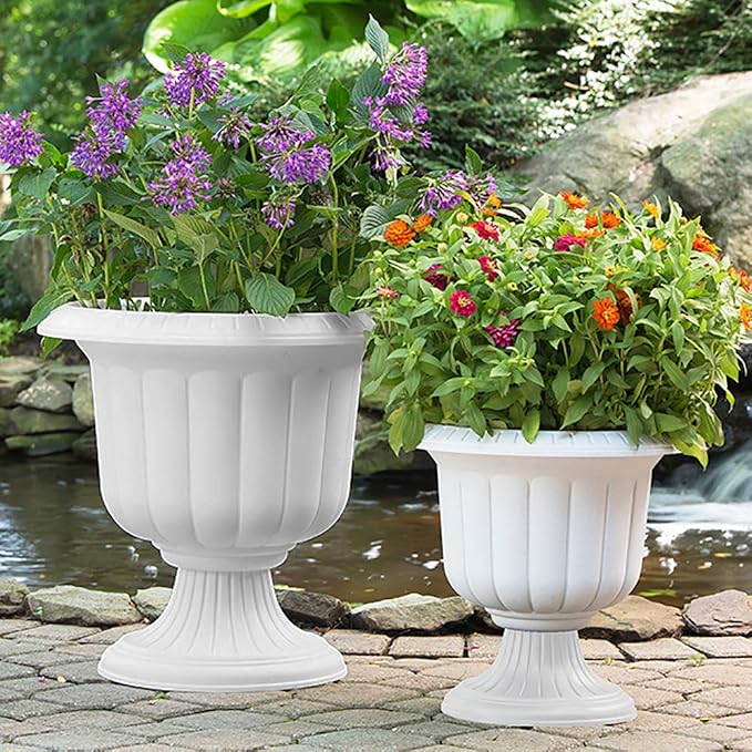 Classic Urn Planter, Stone, 14-Inch