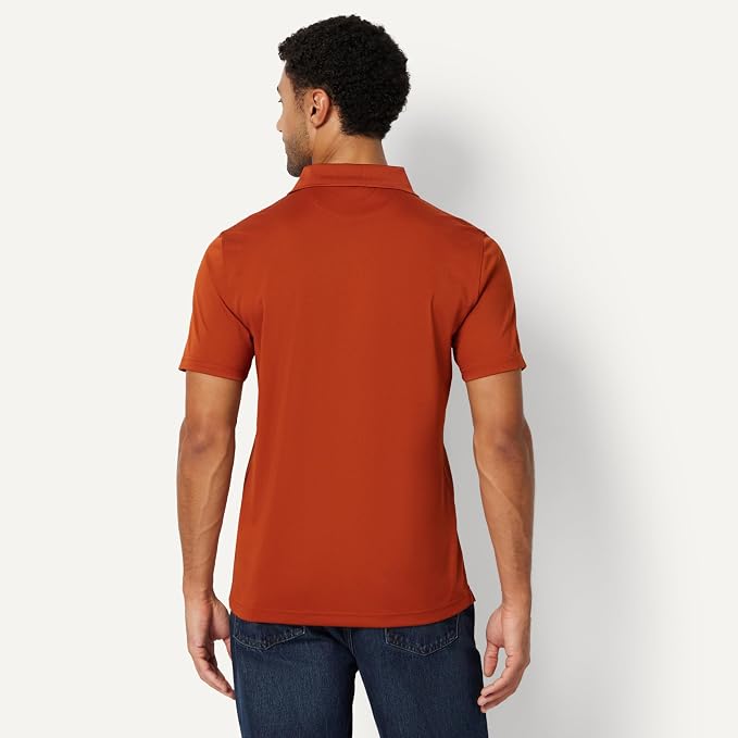 Amazon Essentials Men's Moisture Wicking Golf Polo Shirt, Short Sleeve, Slim-Fit, Quick-Dry, Active Wear