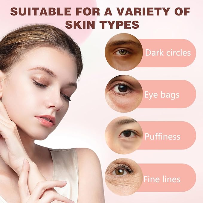 MicroGlow Eye Patches, Under Eye Patchs Hyaluronic Acid Overnight Eye Patches, Forehead & Smile Line Patches for Puffy Eyes and Dark Circles, Facial Anti Wrinkle Patches for Women (4 Pairs)